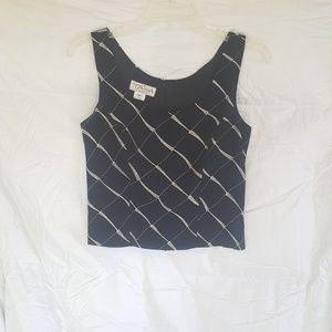 Taiga Paris black and cream crop top. Size 4